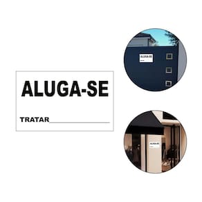 Placa Aluga-Se Chapa Casa Salão Comercial Aluguel 31,5X19Cm