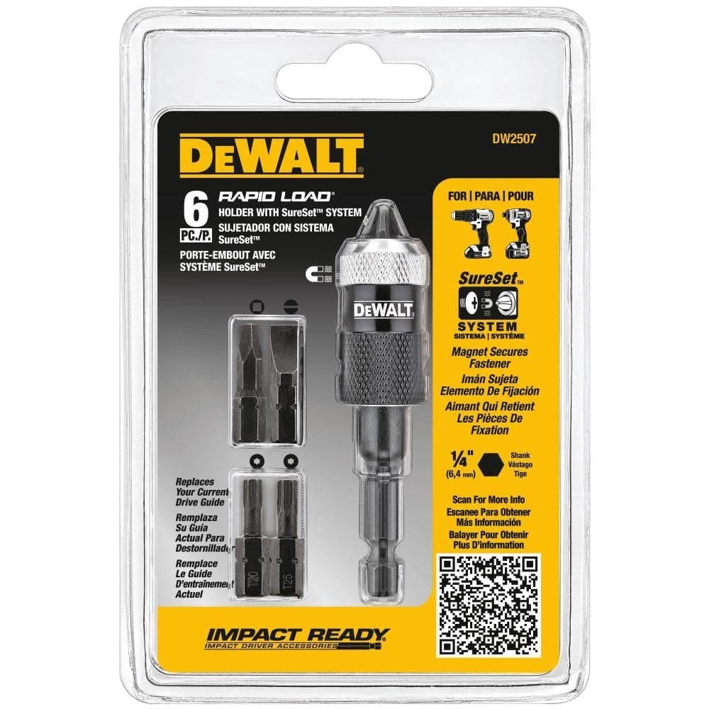 Conjunto de brocas DEWALT DW2507 Compact Rapid Load, 6 peças