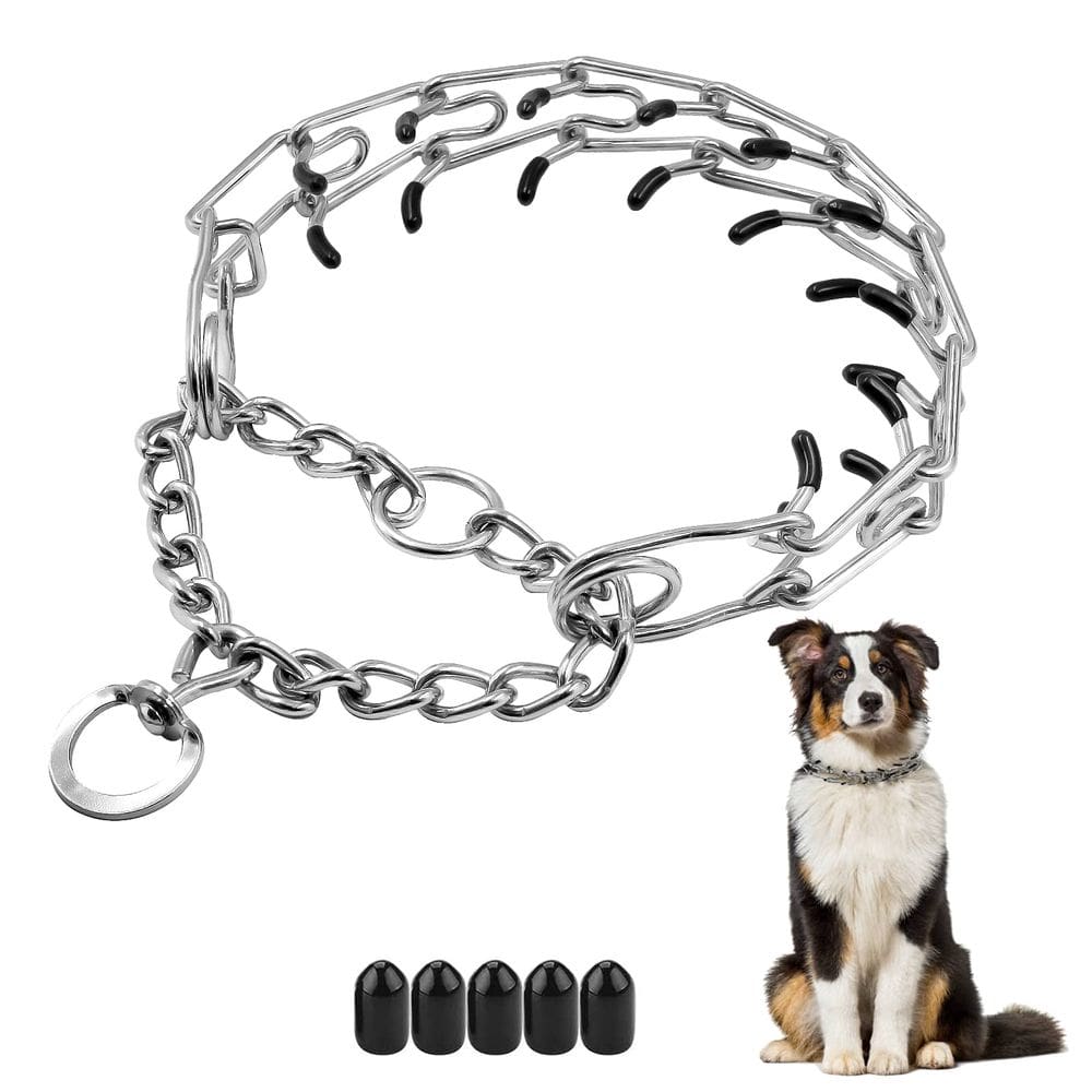 Coleira de pinos para cães Monlida, estrangulador ajustável para cães pequenos a grandes