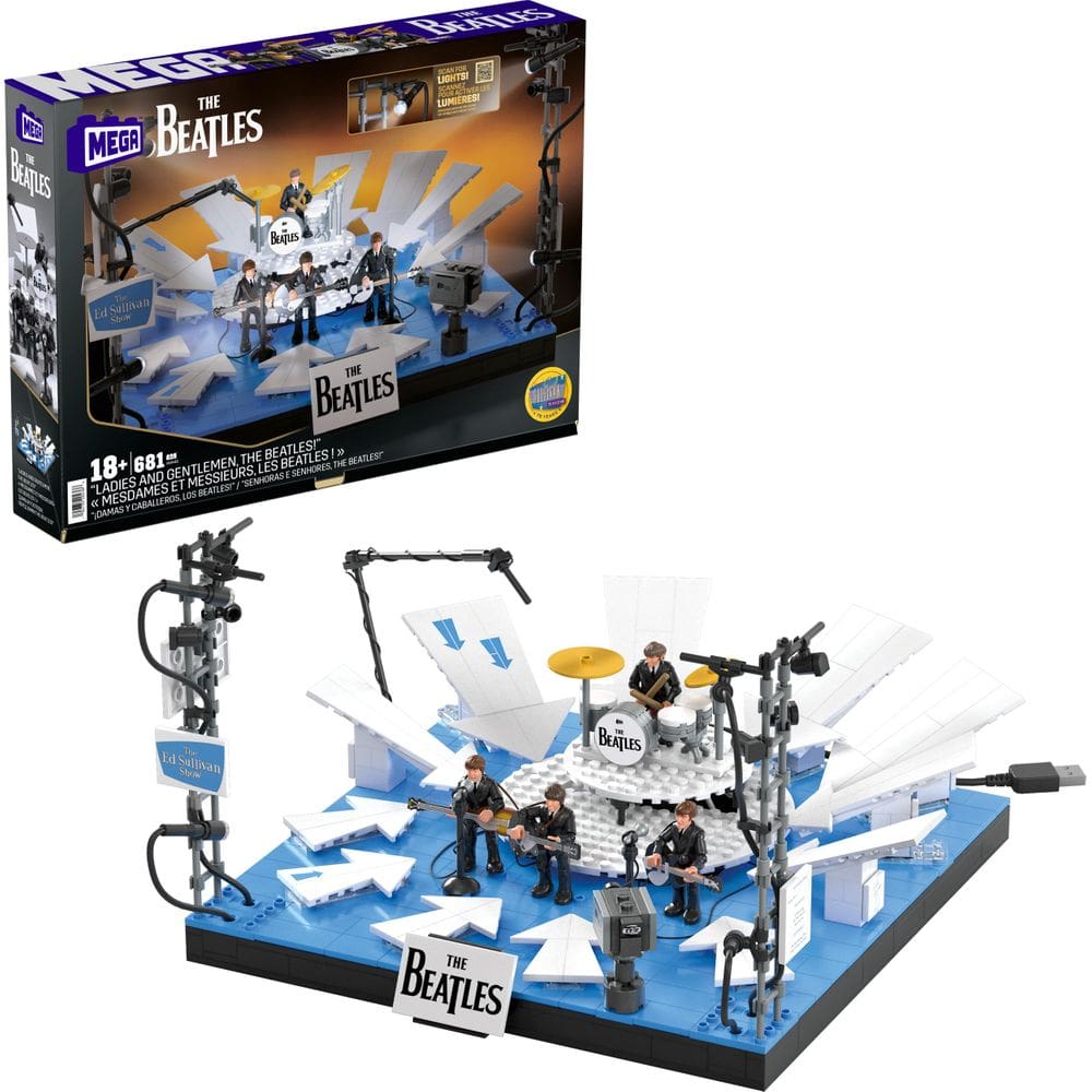 Brinquedo de construção Mega The Beatles com 681 peças e luzes LED