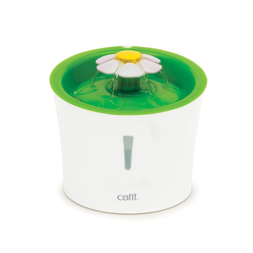 Fonte de água potável para gatos Catit Flower 3L com filtro verde