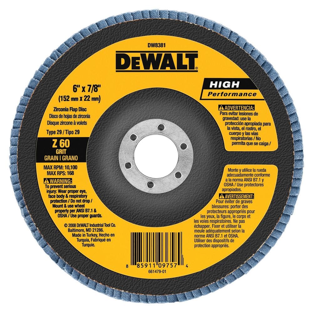 Disco de aba DEWALT DW8381 Tipo 29 60G 15cm x 2,2cm