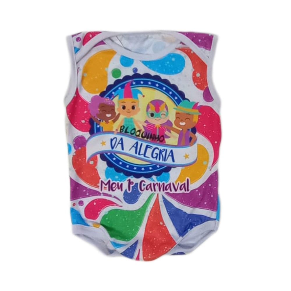 Body Abadá de Bebê Carnaval Bloquinho Festa Mesversario
