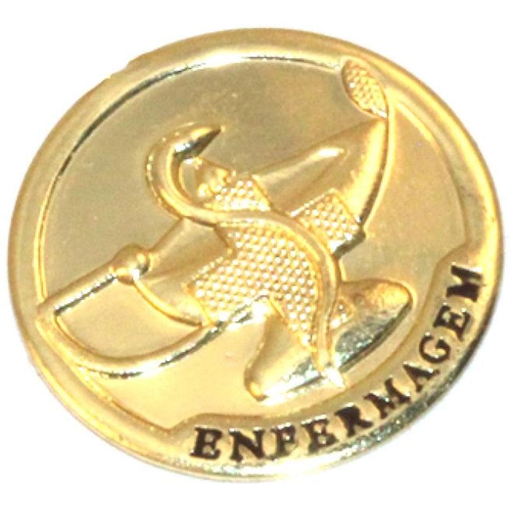 Broche Botton Enfermagem Medicina Lampada Folheado