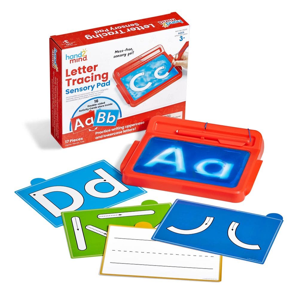 Sensory Pad hand2mind Letter Tracing para crianças de 3 a 5 anos