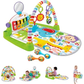 Tapete para bebês Fisher-Price Deluxe Kick & Play Piano Gym Green