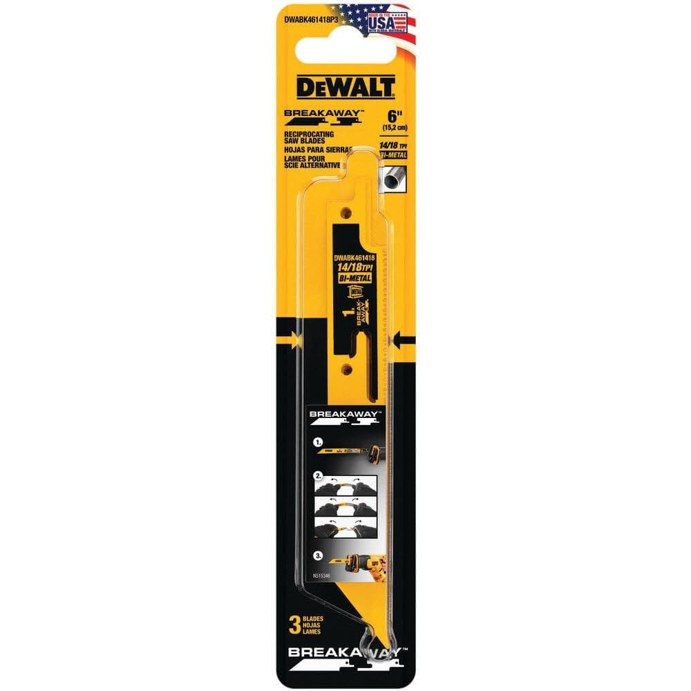Lâminas de serra recíprocas DEWALT DWABK461418P3 6 BREAKAWAY