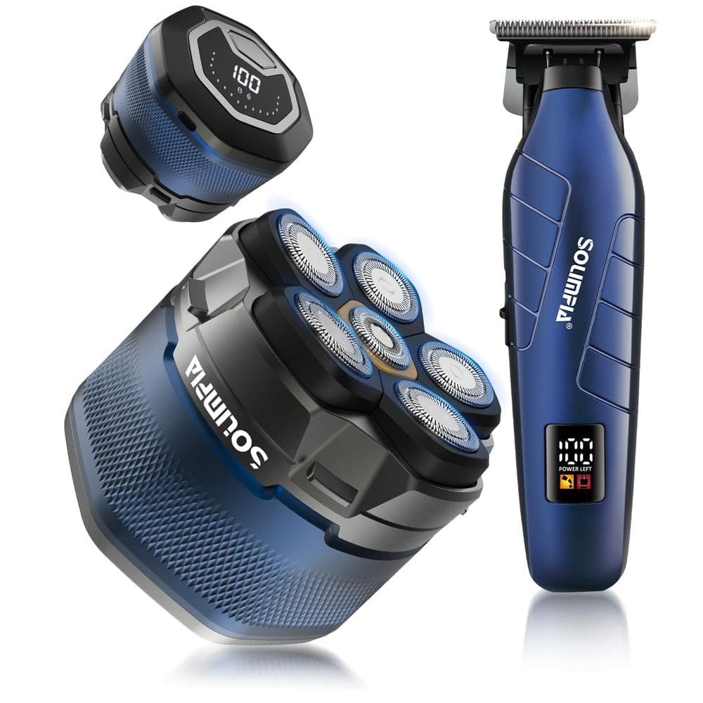 Máquina de barbear elétrica Solimpia atualizada para homens carecas
