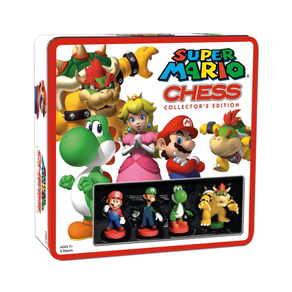 Conjunto de xadrez USAopoly Super Mario com 32 peças esculpidas personalizadas
