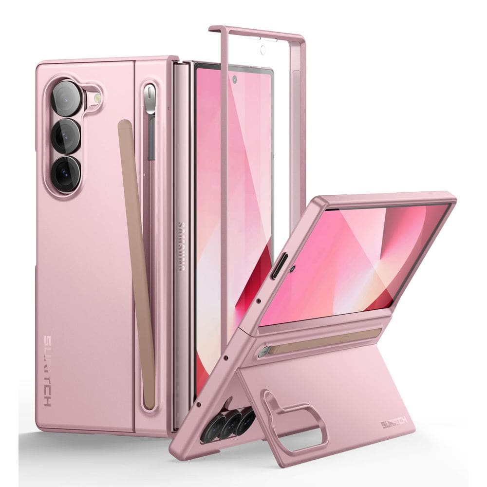 Capa de telefone SURITCH para Samsung Galaxy Z Fold 6 rosa claro