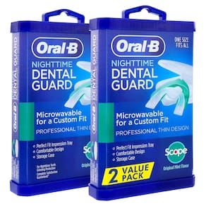 Dental Guard Oral-B Nighttime, menos de 3 minutos, pacote com 2