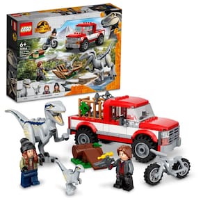 Brinquedo LEGO Jurassic World Blue e Beta Velociraptor Capture