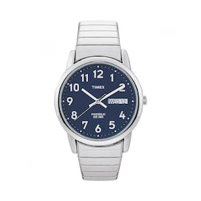 Relógio Timex Easy Reader Day-Date 35 mm para homens em tom prateado
