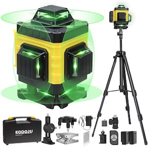 Nível de laser EODOJU 4 x 360° com tripé autonivelante de 16 linhas
