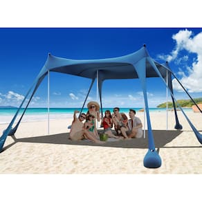 Barraca de praia Osoeri Camping Sun Shelter UPF50+ 10 x 10 pés para 8