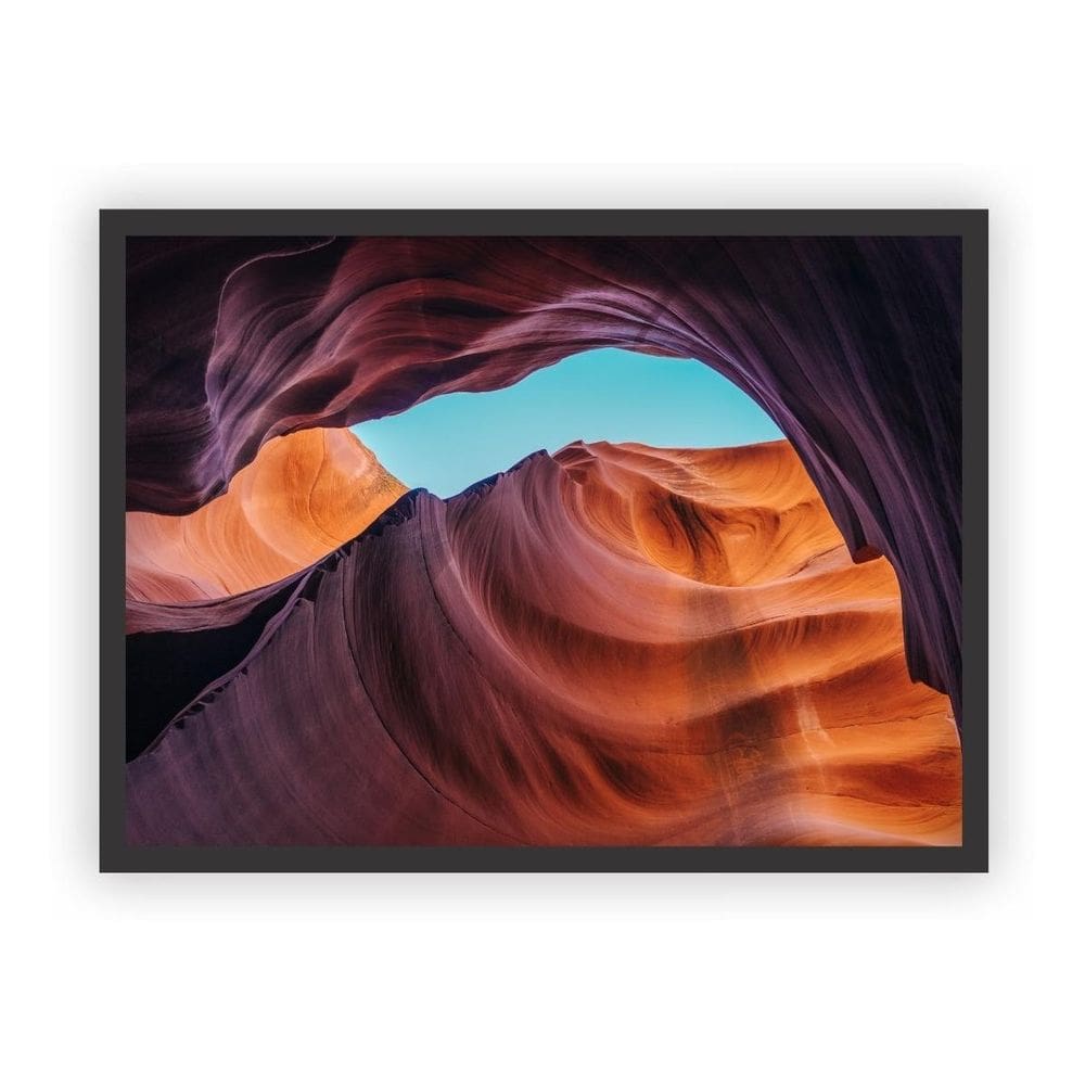 Quadro Decorativo Paisagens Variadas Moldura Preta Mod 16