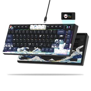 Teclado XVX/Womier S-K80 75% com tela OLED colorida RGB