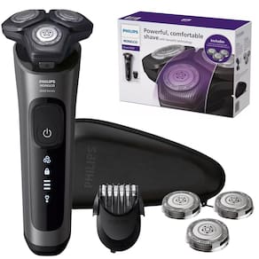 Barbeador Elétrico Philips Recarregável Wet/Dry SenseIQ com Acessórios - Preto
