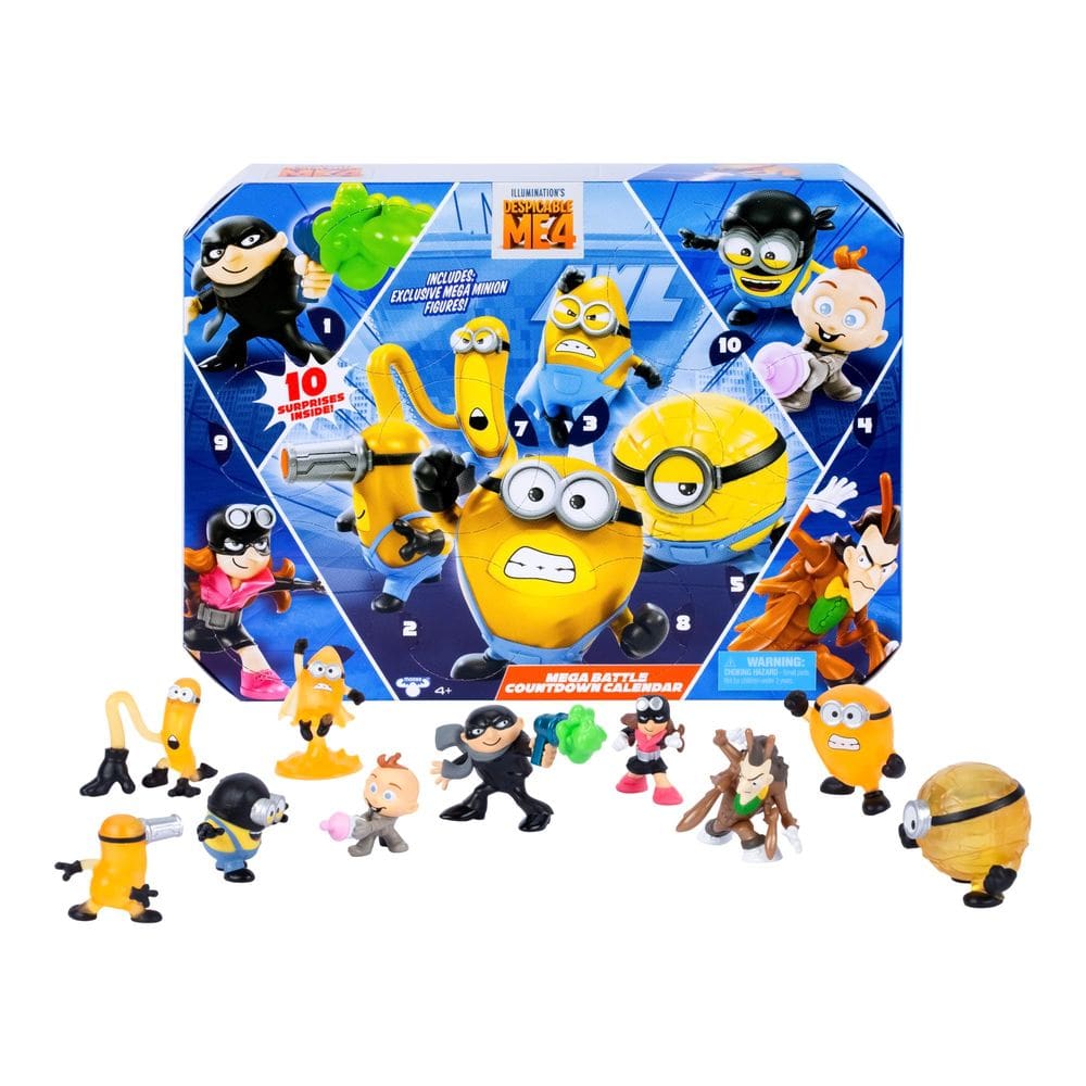 Calendário de contagem regressiva Despicable Me 4 Mega Battle com 10 figuras
