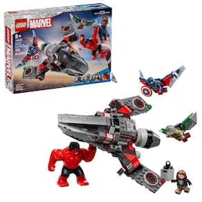 Conjunto de construção LEGO Marvel Captain America vs. Red Hulk 76292