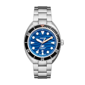 Relógio Fossil Breaker FS6064 Quartz 42 mm, estojo prateado para homens