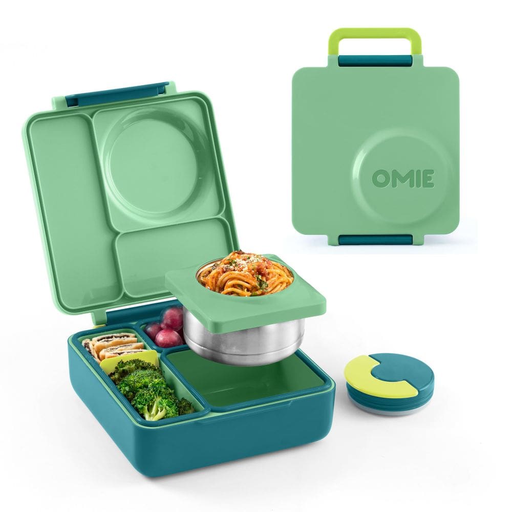 Bento Box Omie OmieBox para crianças com garrafa térmica à prova de vazamentos