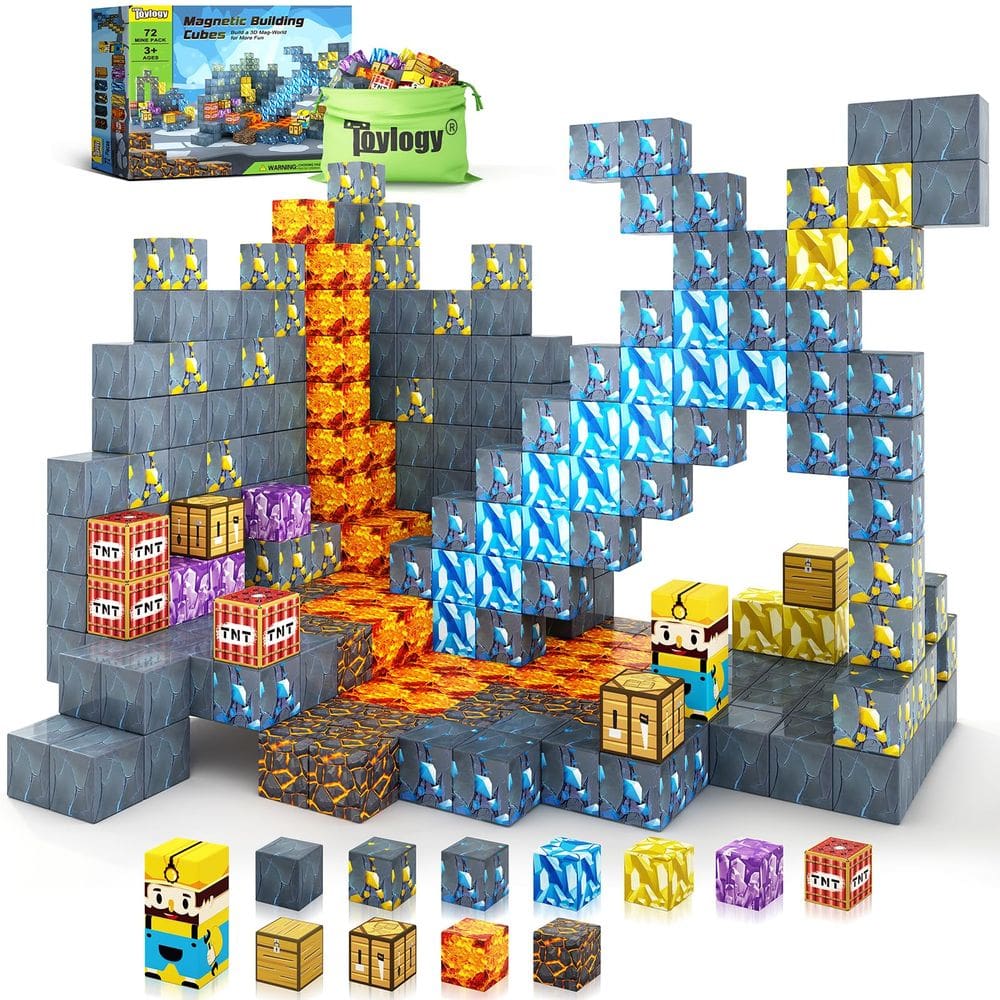 Blocos magnéticos Toylogy Mine Magnet World Sword Edition 3+