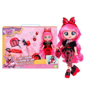 Scooter feminino Toy Cry Babies BFF com boneca de 7,8 polegadas ou mais de 5 anos
