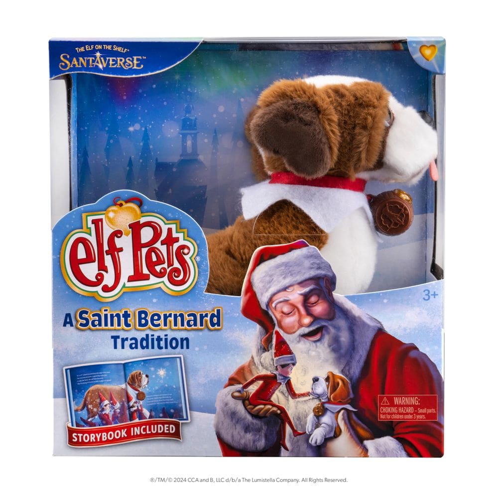 Bicho de pelúcia O elfo na prateleira Elfo Animais de estimação São Bernardo