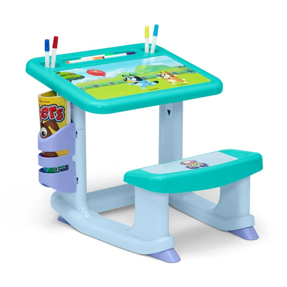 Mesa de desenho Delta Children Bluey com 10 marcadores e livro