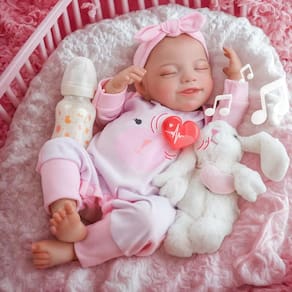 Boneca Reborn BABESIDE Lifelike 50 cm com corpo e som de tecido