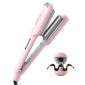 Ferro de ondulação TYMO ROVY Waver Hair Crimper 3 barris 1 polegada rosa