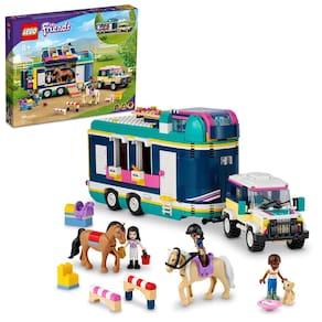 Trailer de brinquedo LEGO Friends Horse Show 41722 com 2 bonecos de cavalo