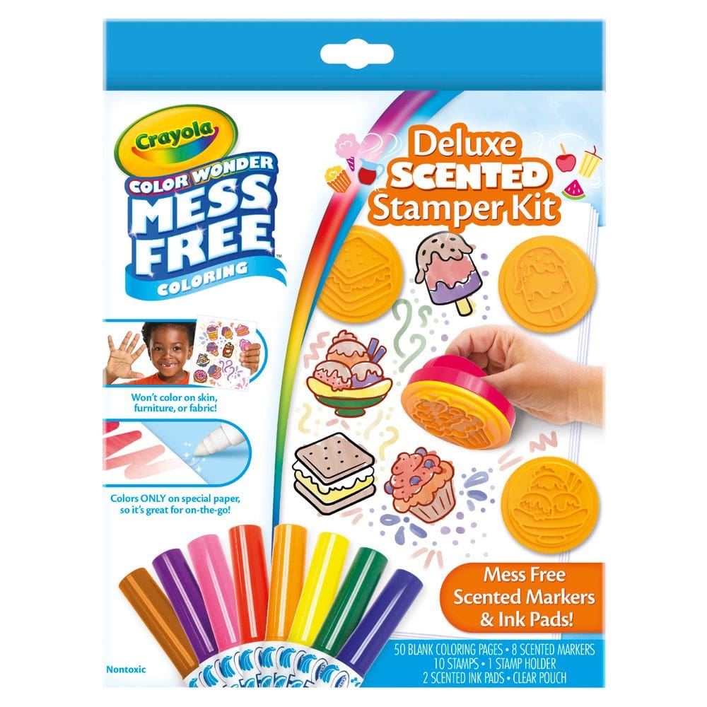 Conjunto de colorir Crayola Color Wonder 50 páginas com carimbos e marcadores