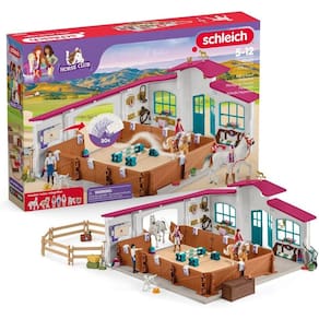 Playset Schleich Horse Club Peppertree Riding Arena com 2 cavalos