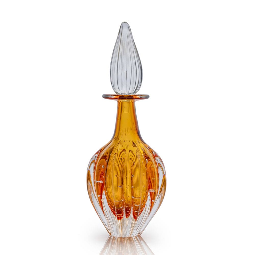 Garrafa Em Cristal Murano Âmbar  São Marcos