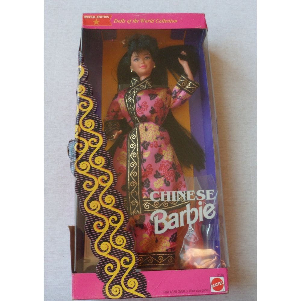 Boneca Barbie Barbie Edição especial chinesa com escova e suporte