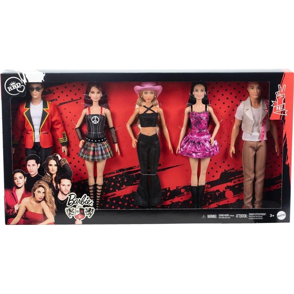 Bonecos Barbie Conjunto de Colecao - RBD Pacote de Grupo MATTEL