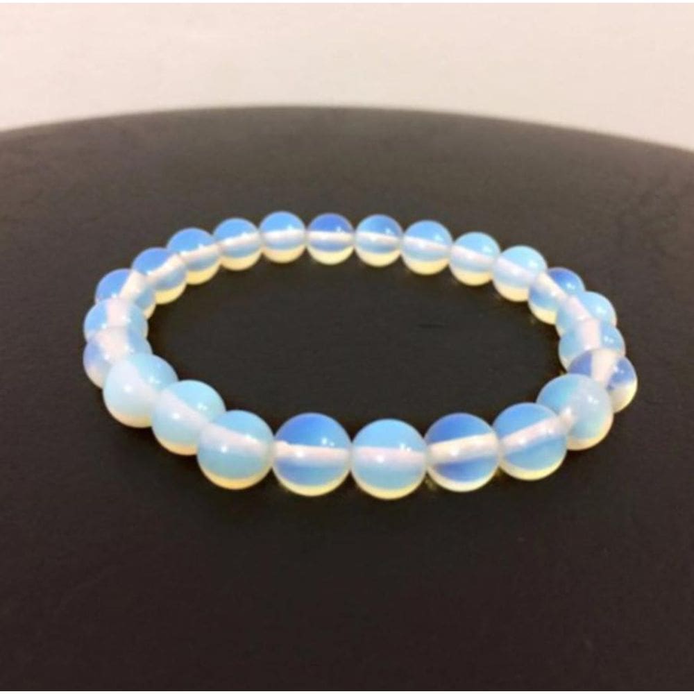 Pulseira De Bolinha Pedra Da Lua 8Mm