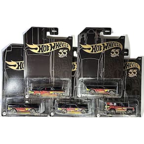 Conjunto de 5 carros da Toy Hot Wheels `23 Pearl & Chrome para o 55º aniversário