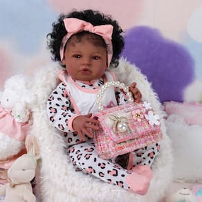 Boneca BABESIDE Natalie Lifelike Reborn Black Girl 50cm