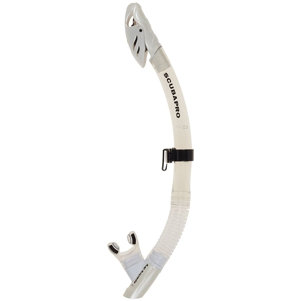 Snorkel SCUBAPRO Spectra Dry com válvula de purga transparente/branca