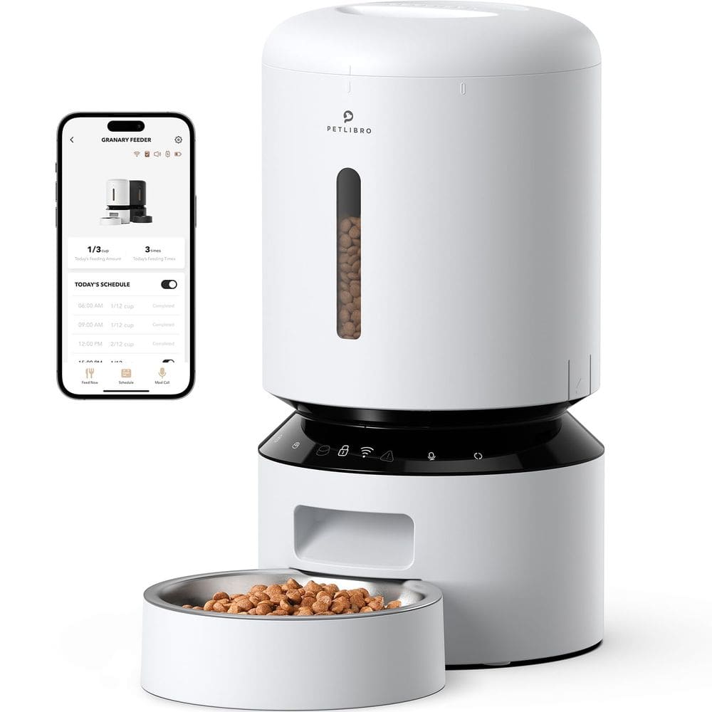 Alimentador automático para gatos PETLIBRO 5L WiFi 10 refeições/dia branco