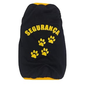 Camiseta Segurança Para Cães Cor Preto Tamanho Gg
