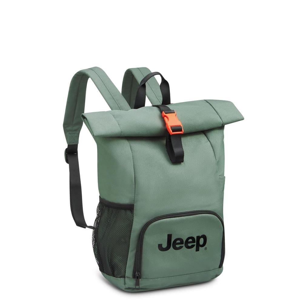 Mochila Jeep JS016D Rolltop Travel Grey para laptop de 17 polegadas