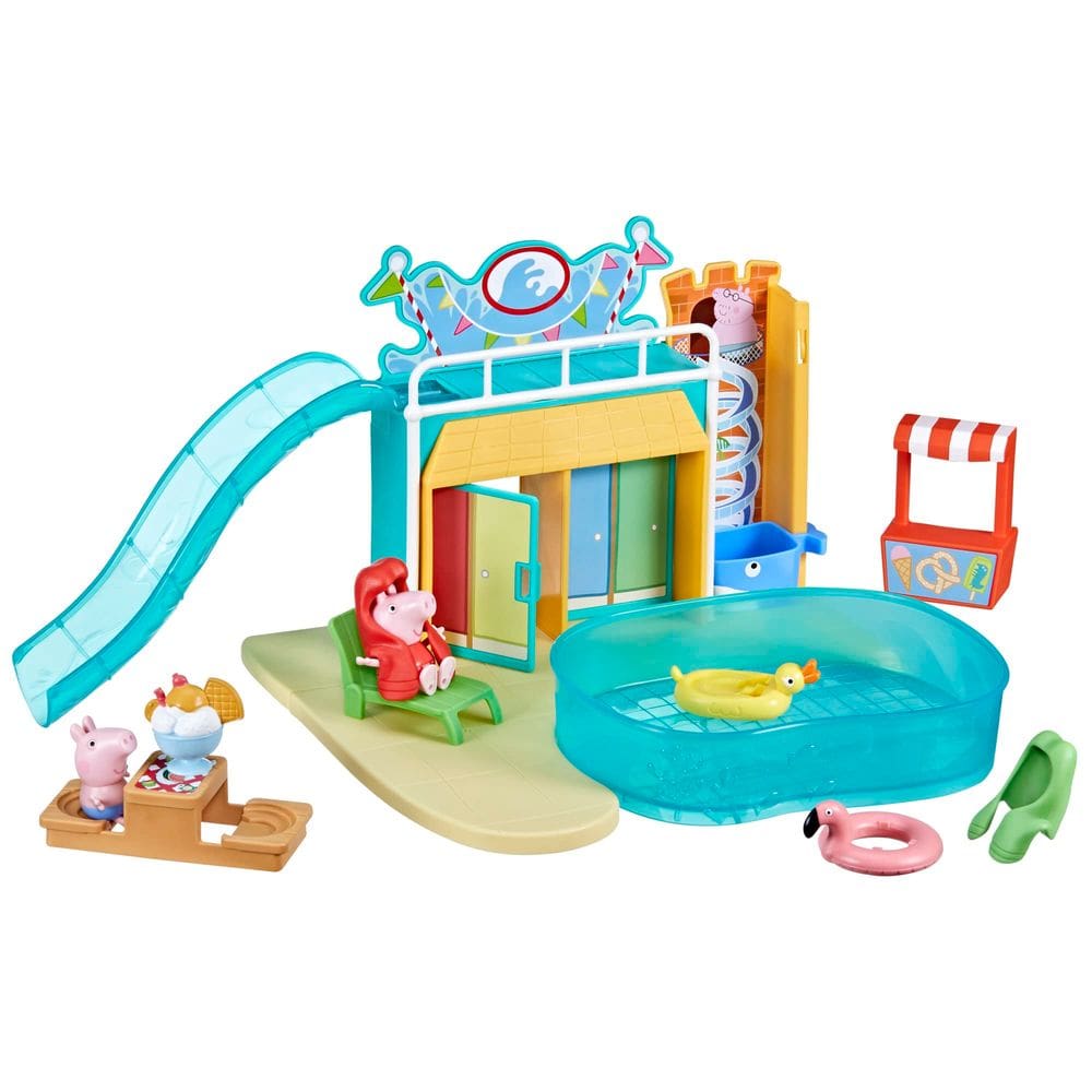 Conjunto de brinquedos Peppa Pig Peppa`s Waterpark com 2 bonecos de mais de 3 anos