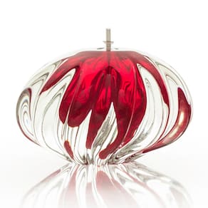 Lamparina Em Cristal Murano Vermelho São Marcos