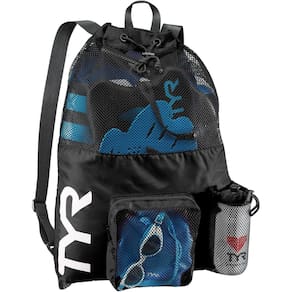Mochila TYR Big Mesh Mummy 40L para natação, academia e treino