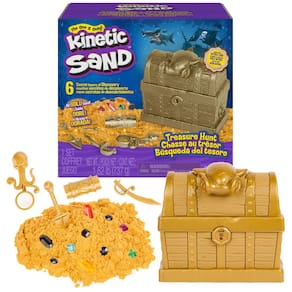 Conjunto de brinquedos Toy Kinetic Sand Treasure Hunt com 737 g de areia cintilante