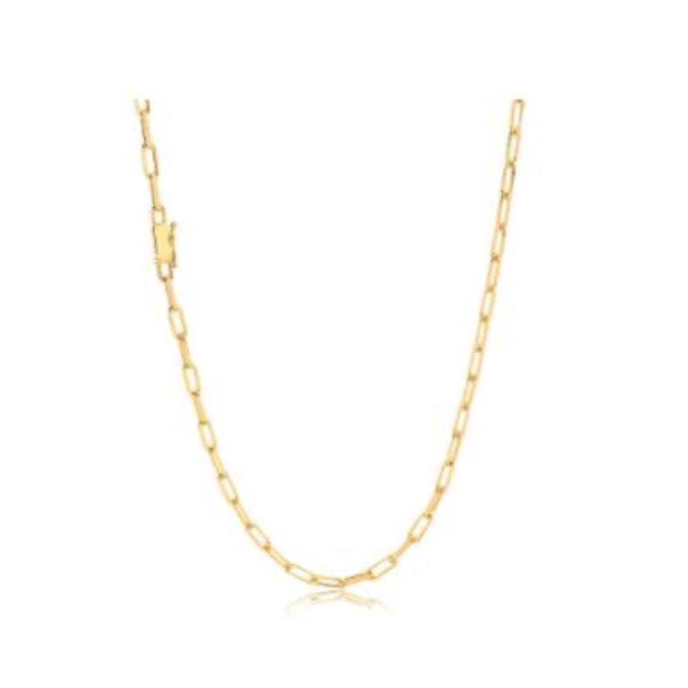 Corrente Cordão Cartier 4Mm 70Cm Banhado A Ouro18K